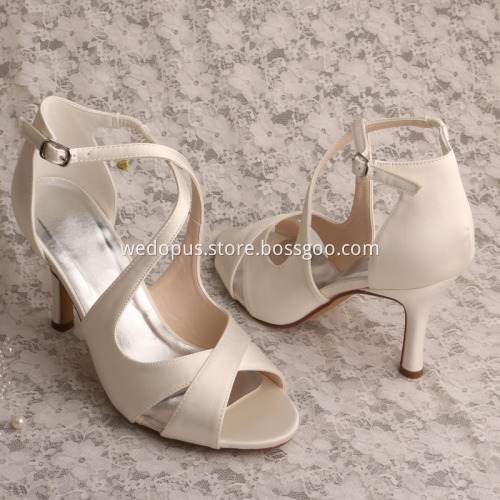 Bridal Wide Fit Ivory Sandals for Women Wedding